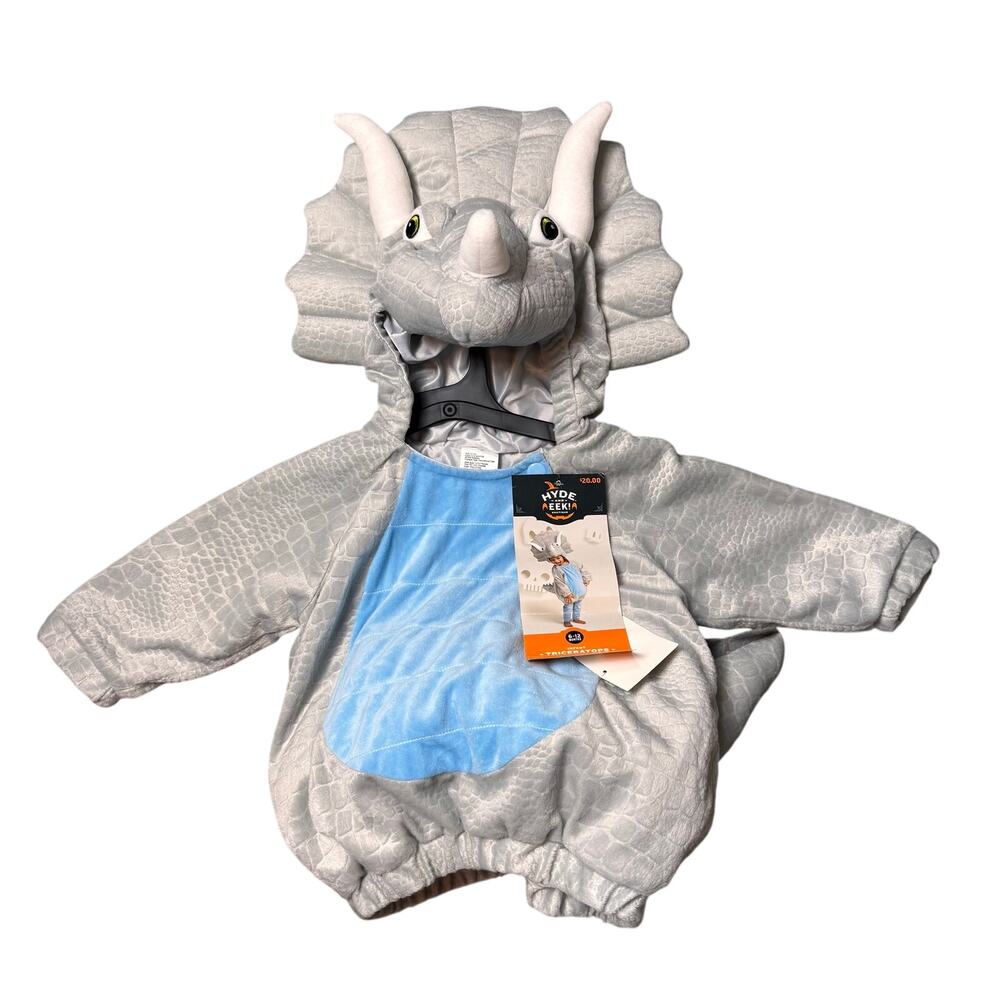 NWT Costume Triceratops Dinosaur kids size 6-12 Months Infant Baby Halloween